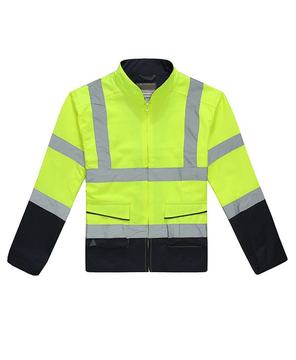 Hi-Vis Safety Jacket  Zip Down